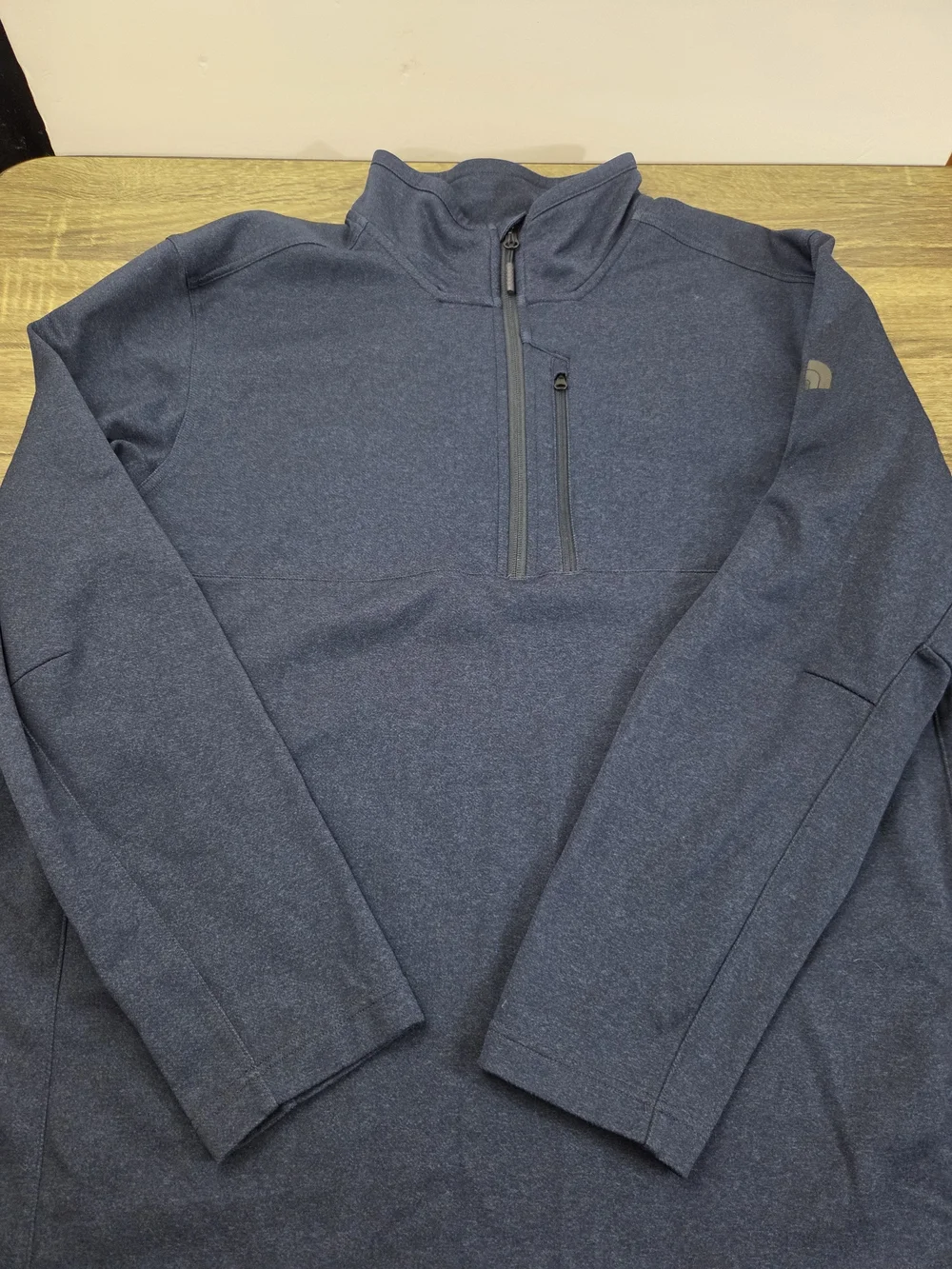 The North Face 1/4 Zip Pullover Sweatshirt Men's 2XL Blue Fleece Long Sleeve